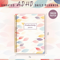 Planificateur pour femmes, planificateur de productivité quotidienne avec gestion des tâches, organisateur pour adultes neurodivergents, adolescents, liste de tâches de soins personnels