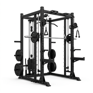 Entry All-in-One Smith <b>Cage</b> Cable Trainer Commercial Carbon Steel <b>Squat</b> Rack Multifunctional Smith Machine Gym Equipment - Product Image 2