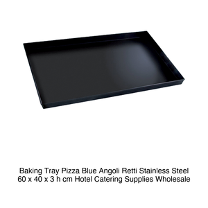 Plateau à pizza Blue Angoli Retti en acier inoxydable 60 x 40 x 3 cm, fournitures de restauration pour hôtels, vente en gros - Product Image 2