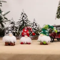 Vente en gros T-Joy Noël assis forêt homme Figure décoration lumières tricoté tissu laine artificielle incassable personnalisation