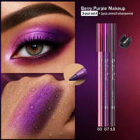 Nouveauté OEM/ODM – Ensemble de crayons eye-liner minéraux colorés imperméables, finition pailletée et mate, marque privée