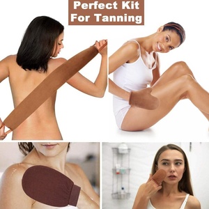 Manopla aplicadora de autobronceador negra/marrón con pulgar para bronceado sin sol - Product Image 2