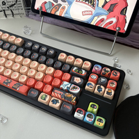 Keycaps Personnalisés Bang-boo 130 Touches Profil M-OA PBT Teint par Sublimation pour Clavier Mécanique à Switches MX 61/64/68/104/108