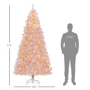 Árbol de Navidad Artificial de 180 cm, con Agujas de Pino, Preiluminado con Luces Multicolores, Base Metálica, Ligero y Fácil de Instalar - Product Image 4