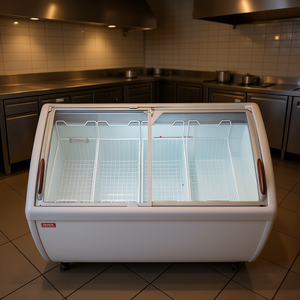 Congelador comercial Vevor para exhibición de helados, 12.8 pies cúbicos, doble puerta, tapa de vidrio, móvil, tipo arcón, para restaurante - Product Image 2