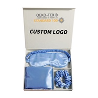 LOGO personnalisé de luxe 100% soie de mûrier taie d'oreiller en soie masque pour les yeux en soie ensemble de taie d'oreiller en soie