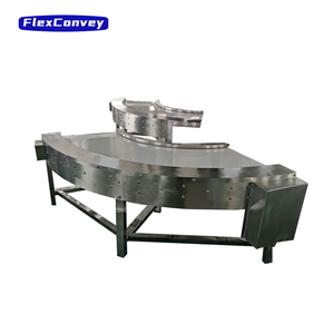 Bande transporteuse en pvc bleu, blanc et vert, courbe de rotation à 90 degrés, convoyeur incurvé à <span class=keywords><strong>180</strong></span> degrés - Product Image 3