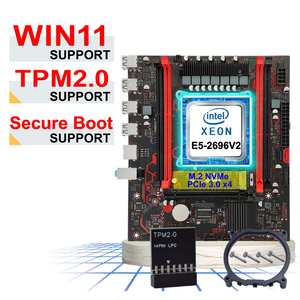 NEW X79-VG6 Micro-ATX Desktop PC Mainboard Set With Xeon 2696 V2 <b>CPU</b> 4X DDR3 RAM Slots X79 <b>Motherboard</b> Tpm 2.0 High-Capacity Mem - Product Image 1