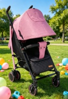 Poussette bébé pliable 3 en 1 avec cadre en fer et système de sécurité à 3 points