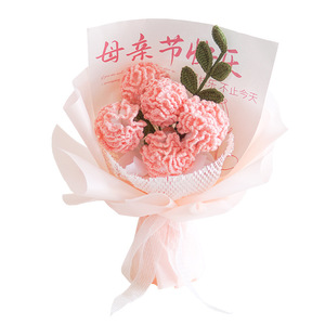 Ramo de flores de colores personalizado de tallo de Rosa Clavel hecho a mano para madre maestra Día de San Valentín o regalo de Navidad - Product Image 5