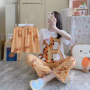 Soft Comfortable 3 PCS Pijamas Mujer Pajamas Set Gilts Fashion Hot Women's Animal Homewear Sleepwear For Home Outdoor Wear