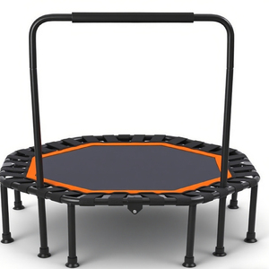Trampolín plegable con banda <span class=keywords><strong>de</strong></span> resistencia silenciosa y duradera <span class=keywords><strong>de</strong></span> 42 pulgadas con diseño <span class=keywords><strong>de</strong></span> pasamanos seguro para Fitness, cama <span class=keywords><strong>de</strong></span> rebote para perder peso - Product Image 1