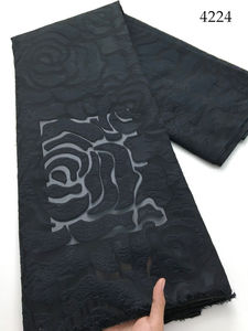 4224 Damasco africano Aso Oke tela 5 yardas grueso calidad Jacquard brocado telas coser para <span class=keywords><strong>boda</strong></span> nigeriana Headtie Aso Obi Wear - Product Image 6