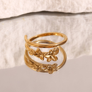S925 Sterling Silver Embossed Flower Open <b>Ring</b> Retro Classic Floral Design Adjustable Niche Aesthetic Ladies Elegant <b>Finger</b> <b>Ring</b> - Product Image 4