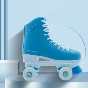 Patin à roulettes Quad 4 roues de haute <span class=keywords><strong>qualité</strong></span> pour patinoire à louer Chaussures de patinage en daim bon marché pour adultes - Product Image 3