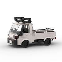 Camion blanc compatible avec les voitures célèbres, blocs de construction MOC en plastique pour voitures de course à petites particules, jouet de construction