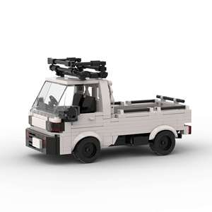 Camión Blanco Compatible con Autos Famosos, Coche de Carreras de Partículas Pequeñas, Bloques de Construcción MOC, Juguete de Construcción de Plástico - Product Image 5
