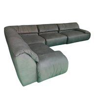 Ensemble canapé rétro personnalisé en cuir véritable grain nuage de dessus de canapé de salon villa meubles de maison canapé vintage en cuir véritable