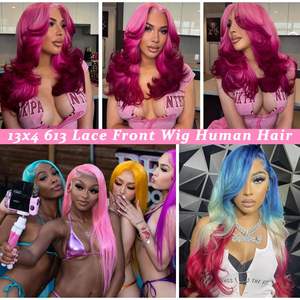 40 pouces brut vietnamien vierge 613 13x6 HD Glueless 360 Lace Remy Double Drawn Baby Hair Frontal Lace Wig - Product Image 6