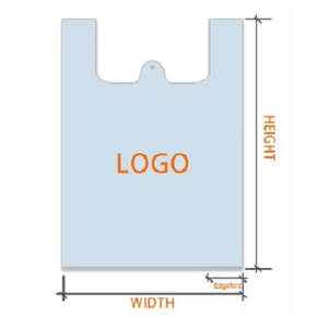 Bolsa de Compras de Alta Calidad con Logotipo Impreso Personalizado, Hecha con Materiales Reciclados, Bolsa de Supermercado y Tienda de Abarrotes, Bolsa de PE Tipo Camiseta para Exhibiciones - Product Image 2