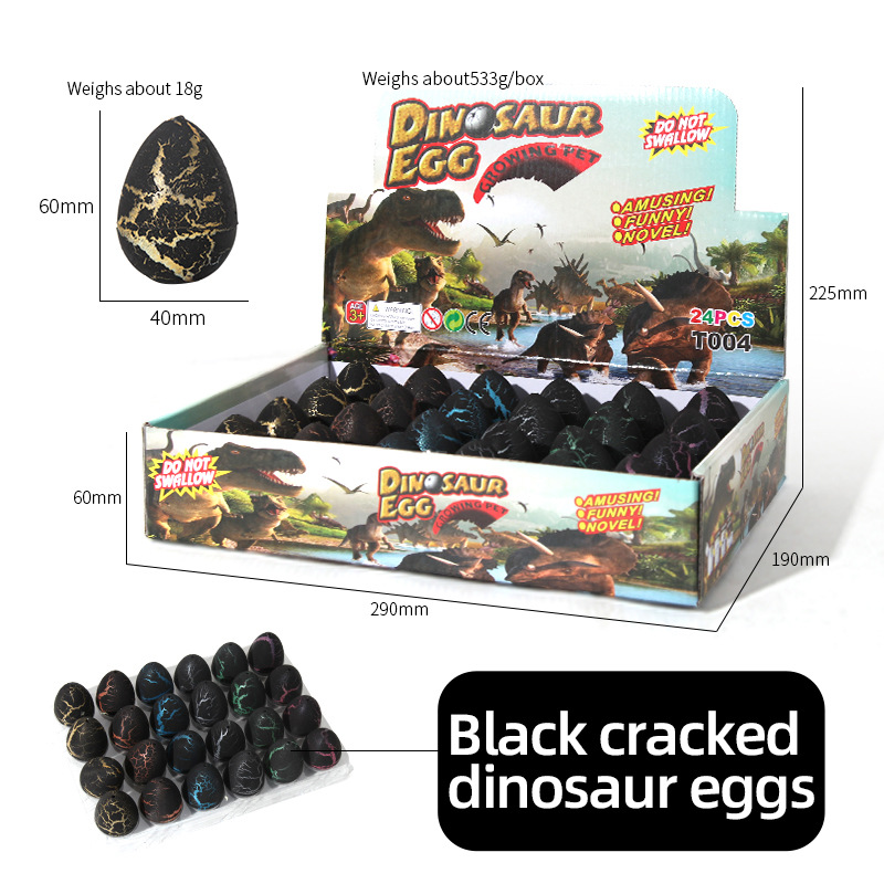 huevo de dinosaurio negro agrietado