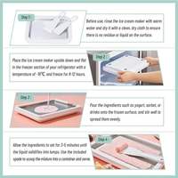 Nouveau Kit de Fabrication de Crème Glacée Roulée Grande Taille 2027 avec Plaque de Congélation Instantanée et 2 Spatules – Plateau DIY pour Crème Glacée Roulée et Yaourt Maison