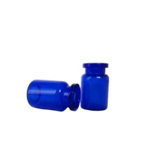 Flacon en verre 2mL5mL10mL tubulaire en borosilicate pharmaceutique bleu de haute qualité Offre Spéciale