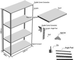 Popular Adjustable Made-in-China <strong>Metal</strong> Long Span Warehouse Light Duty Collapsible Pallet <strong>Racking</strong> <strong>System</strong> - Product Image 3