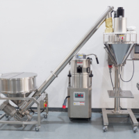 Remplisseuse semi-automatique électrique à vis sans fin pour poudre sèche (café, farine) - Machine de dosage haute précision à plusieurs volumes