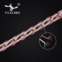 YYAUDIO 7N OCC plata y cobre Hifi RCA Cable Hi-end 2RCA macho a macho Cable de interconexión 1m 2m 3M 5M