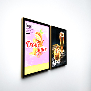 Caja de Luz LED de Aluminio para Carteles Publicitarios, Letrero de Pared, Menú Colgante para <span class=keywords><strong>Comida</strong></span> Rápida, Modelo Tulundo-D2-095, 22mm, Negro - Product Image 1