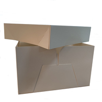 Boîte d'emballage carrée pour gâteau en papier recyclé de qualité alimentaire avec base/couvercle