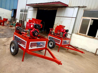 Petite machine mobile de fabrication de briques en terre-ciment M7MI hydraulique super avec bétonnière autochargeante