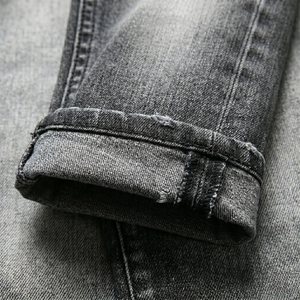 Pantalones Vaqueros Negros Desgastados para Hombre al por Mayor, Ajustados, con Efecto Desgastado, Salpicaduras de Pintura, Estilo Hip Hop, Streetwear, Jeans de Lujo TKAN862 - Product Image 5