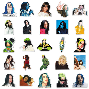50 <span class=keywords><strong>Pegatinas</strong></span> de PVC Troqueladas con Temática de Billie Eilish, Hechas en Fábrica, <span class=keywords><strong>para</strong></span> Decoración de Paredes y <span class=keywords><strong>Habitaciones</strong></span> - Product Image 3