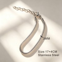 Bracelet à breloques en gros en acier inoxydable 316, chaîne réglable avec perles breloques Cœur, Animal, Château pour bijoux et cadeaux
