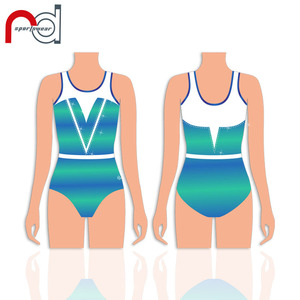 Sublimated <strong>Rhythmic</strong> Long Sleeves Children Athletics Wear Rhinestones <strong>Gymnastic</strong> <strong>Leotard</strong> - Product Image 4