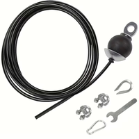 Système de poulie à câble en acier inoxydable robuste à longueur réglable YONGRUI avec colliers en U et poulie à fourreau pour kit de bricolage pour salle de sport à domicile