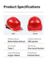 Casques de sécurité DELTAPLUS – Chapeaux de chantier industriels style casquette de baseball, options personnalisées, design à fentes, 8 points de suspension