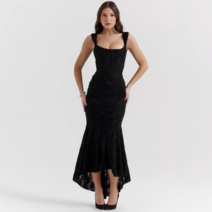 Vestido <span class=keywords><strong>de</strong></span> Noche Elegante <span class=keywords><strong>para</strong></span> Mujer D&M Fashion Party, con un Solo Hombro Descubierto, sin Tirantes, con Cola <span class=keywords><strong>de</strong></span> Pez y Falda Larga - Product Image 1