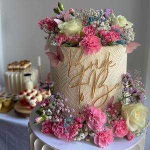 Décoration de gâteau en acrylique <span class=keywords><strong>pour</strong></span> future mariée, décoration latérale de gâteau <span class=keywords><strong>pour</strong></span> fête de mariage, fête de fiançailles personnalisée, fournitures de fête - Product Image 1