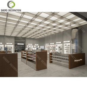 Comptoir d'exposition personnalisé pour dispensaire, armoire d'exposition de luxe pour pharmacie, mobilier de pharmacie pour magasin de produits médicaux - Product Image 1