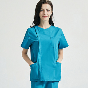 Premium Anti-Wrinkle Women's Nursing <b>Scrub</b> Uniforms Soft Knitted Polyester Rayon Spandex Washable Hospital Set - Product Image 6