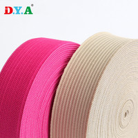 Bande élastique en polyester tricoté multicolore à prix bas, disponible en plusieurs largeurs, pour la couture de vêtements