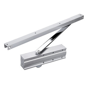 Cierrapuertas cuboides y brazos ranurados de aluminio Cierrapuertas corredizos ocultos de aluminio con resorte - Product Image 1