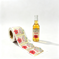 Op maat gemaakte rol etiketten voor drankenflessen, geprägd, zelfklevend, voor fruitdrankverpakkingen