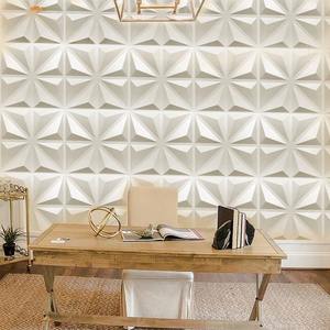 500mm * 500mm 3d panneau nouvelle tendance fond décor latte étanche panneau mural De Pared Foshan Design d'intérieur pour la décoration de la <span class=keywords><strong>maison</strong></span> - Product Image 2