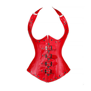 Corsé Viviblook Z1229TP02 para Mujer, Talla Grande, con Varillas de Acero, Lencería Sexy Gótica con Cordones, Corsé Debajo del Busto, Top Halter Steampunk - Product Image 3