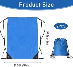 Custom Printed Logo Foldable <b>Drawstring</b> <b>Backpack</b> Waterproof Reusable Portable <b>Drawstring</b> Bag for Gym and Event - Product Image 2