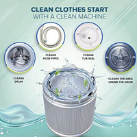Nettoyant et détartrant universel pour lave-linge - 12 comprimés pour les lave-linges à chargement frontal et par le haut - Fourniture pour 12 mois